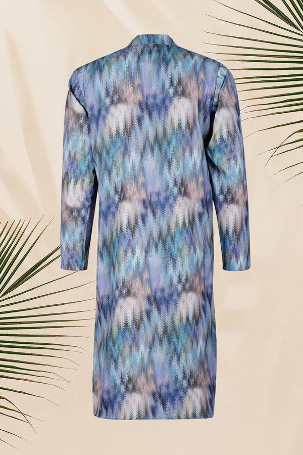 Multicolored Mind Blowing Printed Taby Fabric Kurta For Men